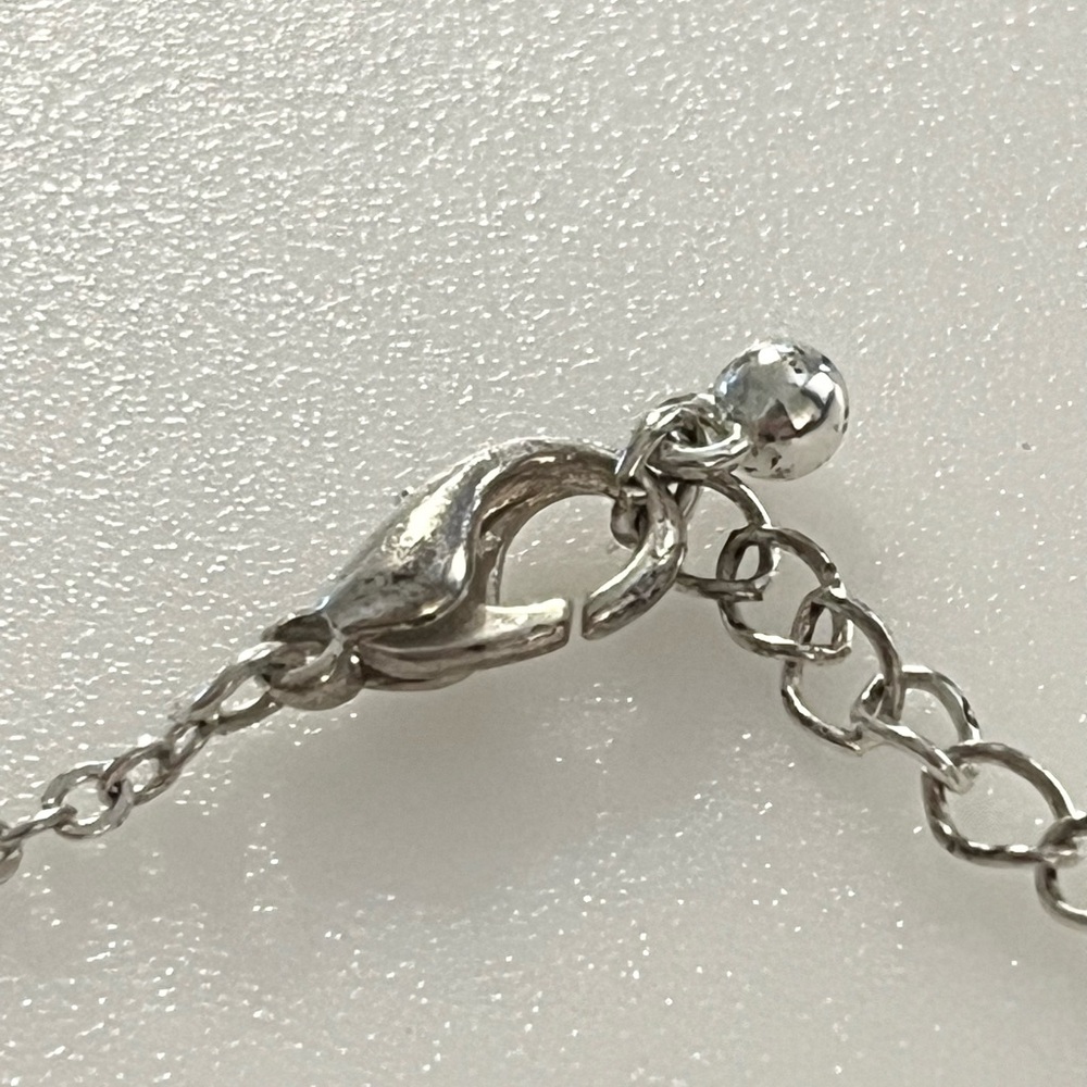 Rhinestone Layered Silver Tone Stacking Hearts Pe… - image 7